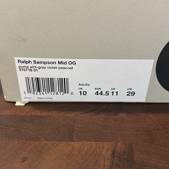 New Puma Ralph Sampson Mid OG Size 11 - Picture 10 of 10